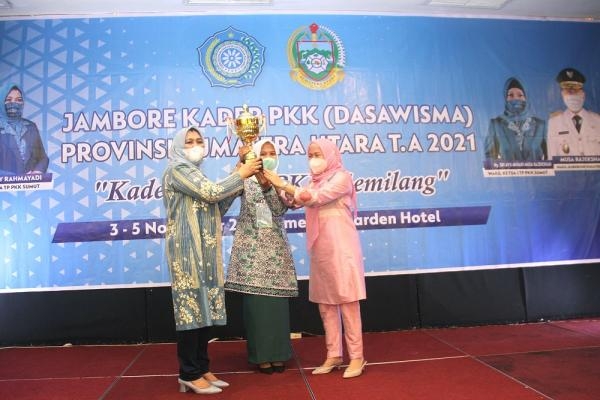 Jambore Dasawisma PKK se-Sumut 2021 Berakhir, Kota Tanjungbalai Sebagai Juara Umum Lomba
